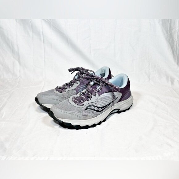 Saucony Excursion TR15 Womens Gray Purple Trail Running Shoes~10~ - Picture 1 of 6